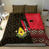 Zapatista Territories Bedding Set Mexico with Corn Graphic and Indigenous Pattern Semillas de Libertad - Wonder Print Shop