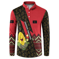Zapatista Territories Button Sweatshirt Mexico with Corn Graphic and Indigenous Pattern Semillas de Libertad - Wonder Print Shop
