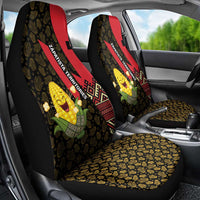 Zapatista Territories Car Seat Cover Mexico with Corn Graphic and Indigenous Pattern Semillas de Libertad - Wonder Print Shop