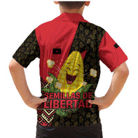 Zapatista Territories Family Matching Mermaid Dress and Hawaiian Shirt Mexico with Corn Graphic and Indigenous Pattern Semillas de Libertad - Wonder Print Shop