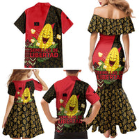 Zapatista Territories Family Matching Mermaid Dress and Hawaiian Shirt Mexico with Corn Graphic and Indigenous Pattern Semillas de Libertad - Wonder Print Shop