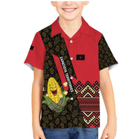 Zapatista Territories Family Matching Mermaid Dress and Hawaiian Shirt Mexico with Corn Graphic and Indigenous Pattern Semillas de Libertad - Wonder Print Shop