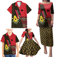 Zapatista Territories Family Matching Puletasi and Hawaiian Shirt Mexico with Corn Graphic and Indigenous Pattern Semillas de Libertad - Wonder Print Shop