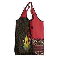 Zapatista Territories Grocery Bag Mexico with Corn Graphic and Indigenous Pattern Semillas de Libertad - Wonder Print Shop