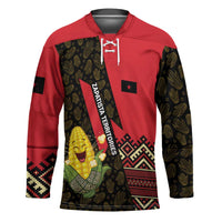 Zapatista Territories Hockey Jersey Mexico with Corn Graphic and Indigenous Pattern Semillas de Libertad - Wonder Print Shop