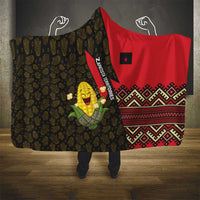 Zapatista Territories Hooded Blanket Mexico with Corn Graphic and Indigenous Pattern Semillas de Libertad - Wonder Print Shop