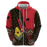 Zapatista Territories Hoodie Mexico with Corn Graphic and Indigenous Pattern Semillas de Libertad - Wonder Print Shop