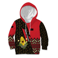 Zapatista Territories Kid Hoodie Mexico with Corn Graphic and Indigenous Pattern Semillas de Libertad - Wonder Print Shop