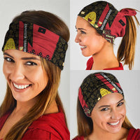 Zapatista Territories Neck Gaiter Mexico with Corn Graphic and Indigenous Pattern Semillas de Libertad - Wonder Print Shop