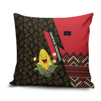 Zapatista Territories Pillow Cover Mexico with Corn Graphic and Indigenous Pattern Semillas de Libertad - Wonder Print Shop