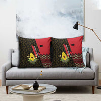 Zapatista Territories Pillow Cover Mexico with Corn Graphic and Indigenous Pattern Semillas de Libertad - Wonder Print Shop