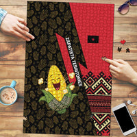 Zapatista Territories Puzzle Mexico with Corn Graphic and Indigenous Pattern Semillas de Libertad - Wonder Print Shop