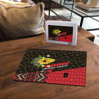 Zapatista Territories Puzzle Mexico with Corn Graphic and Indigenous Pattern Semillas de Libertad - Wonder Print Shop