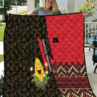 Zapatista Territories Quilt Mexico with Corn Graphic and Indigenous Pattern Semillas de Libertad - Wonder Print Shop
