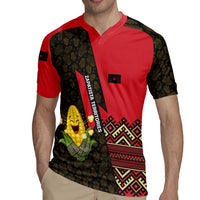 Zapatista Territories Rugby Jersey Mexico with Corn Graphic and Indigenous Pattern Semillas de Libertad - Wonder Print Shop