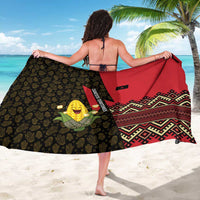 Zapatista Territories Sarong Mexico with Corn Graphic and Indigenous Pattern Semillas de Libertad - Wonder Print Shop