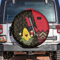 Zapatista Territories Spare Tire Cover Mexico with Corn Graphic and Indigenous Pattern Semillas de Libertad - Wonder Print Shop