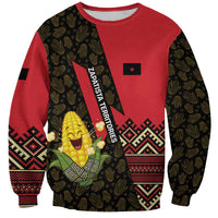 Zapatista Territories Sweatshirt Mexico with Corn Graphic and Indigenous Pattern Semillas de Libertad - Wonder Print Shop
