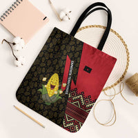 Zapatista Territories Tote Bag Mexico with Corn Graphic and Indigenous Pattern Semillas de Libertad - Wonder Print Shop