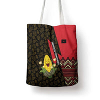 Zapatista Territories Tote Bag Mexico with Corn Graphic and Indigenous Pattern Semillas de Libertad - Wonder Print Shop