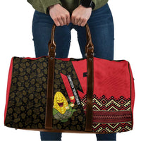 Zapatista Territories Travel Bag Mexico with Corn Graphic and Indigenous Pattern Semillas de Libertad - Wonder Print Shop