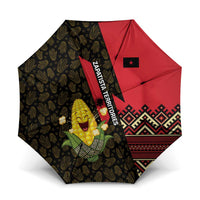 Zapatista Territories Umbrella Mexico with Corn Graphic and Indigenous Pattern Semillas de Libertad - Wonder Print Shop