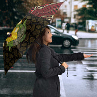 Zapatista Territories Umbrella Mexico with Corn Graphic and Indigenous Pattern Semillas de Libertad - Wonder Print Shop