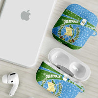 Guatemala Christmas AirPods Case with Blue Green Christmas Quetzal Bird Gift and Coat of Arms - Wonder Print Shop