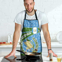 Guatemala Christmas Apron with Blue Green Christmas Quetzal Bird Gift and Coat of Arms - Wonder Print Shop