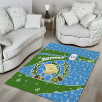 Guatemala Christmas Area Rug with Blue Green Christmas Quetzal Bird Gift and Coat of Arms - Wonder Print Shop