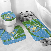 Guatemala Christmas Bathroom Set with Blue Green Christmas Quetzal Bird Gift and Coat of Arms - Wonder Print Shop