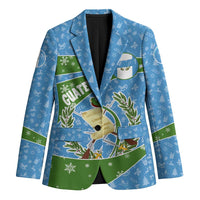 Guatemala Christmas Blazer with Blue Green Christmas Quetzal Bird Gift and Coat of Arms - Wonder Print Shop