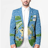 Guatemala Christmas Blazer with Blue Green Christmas Quetzal Bird Gift and Coat of Arms - Wonder Print Shop