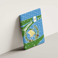 Guatemala Christmas Canvas Wall Art with Blue Green Christmas Quetzal Bird Gift and Coat of Arms - Wonder Print Shop