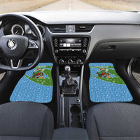 Guatemala Christmas Car Mats with Blue Green Christmas Quetzal Bird Gift and Coat of Arms - Wonder Print Shop