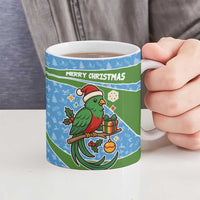 Guatemala Christmas Ceramic Mug with Blue Green Christmas Quetzal Bird Gift and Coat of Arms - Wonder Print Shop