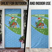 Guatemala Christmas Door Cover with Blue Green Christmas Quetzal Bird Gift and Coat of Arms - Wonder Print Shop
