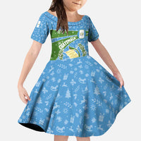 Guatemala Christmas Family Matching Off Shoulder Maxi Dress and Hawaiian Shirt with Blue Green Christmas Quetzal Bird Gift and Coat of Arms - Wonder Print Shop