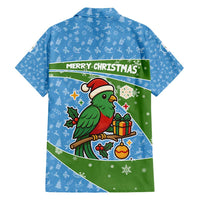 Guatemala Christmas Family Matching Off Shoulder Short Dress and Hawaiian Shirt with Blue Green Christmas Quetzal Bird Gift and Coat of Arms - Wonder Print Shop