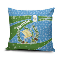 Guatemala Christmas Pillow Cover with Blue Green Christmas Quetzal Bird Gift and Coat of Arms - Wonder Print Shop