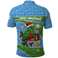 Guatemala Christmas Polo Shirt with Blue Green Christmas Quetzal Bird Gift and Coat of Arms - Wonder Print Shop