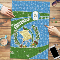 Guatemala Christmas Puzzle with Blue Green Christmas Quetzal Bird Gift and Coat of Arms - Wonder Print Shop