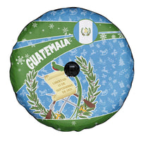 Guatemala Christmas Spare Tire Cover with Blue Green Christmas Quetzal Bird Gift and Coat of Arms - Wonder Print Shop
