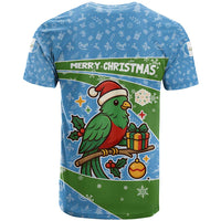 Guatemala Christmas T Shirt with Blue Green Christmas Quetzal Bird Gift and Coat of Arms - Wonder Print Shop