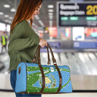 Guatemala Christmas Travel Bag with Blue Green Christmas Quetzal Bird Gift and Coat of Arms - Wonder Print Shop