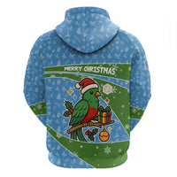 Guatemala Christmas Zip Hoodie with Blue Green Christmas Quetzal Bird Gift and Coat of Arms - Wonder Print Shop