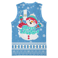 Guatemala Christmas Basketball Jersey with Blue Christmas Monkey Tree Snowman and Snowflake - Wonder Print Shop