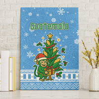 Guatemala Christmas Canvas Wall Art with Blue Christmas Monkey Tree Snowman and Snowflake - Wonder Print Shop