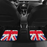 England Christmas Car Mats with Red White Blue Santa Bus Tree and Three Lions Design - Wonder Print Shop