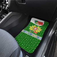 Portugal Christmas Car Mats with Green Red Santa Ship Tree and Coat of Arms - Wonder Print Shop